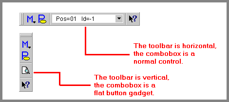A control that can be a flat button gadget.